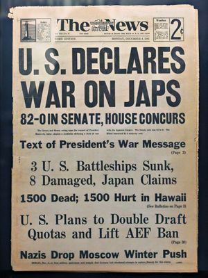 US Declares War on Japan