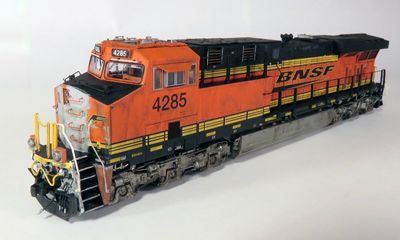 BNSF 4285, ScaleTrains, custom numbered/decalled with primered nose repairs.
