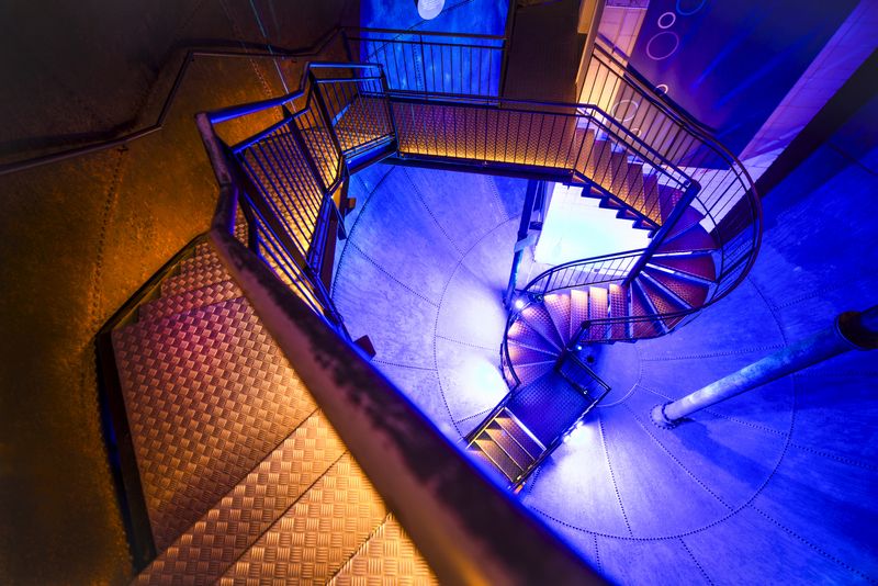 Stairs in former water tower
