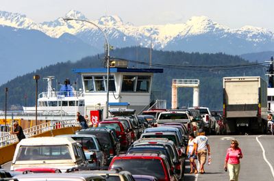 In line for the ferry