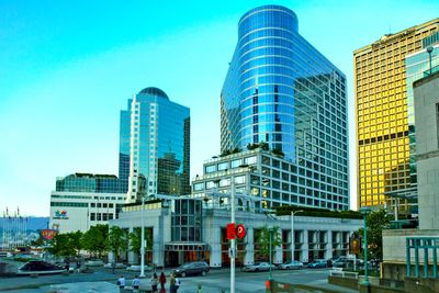 Tall buildings at Canada Place
