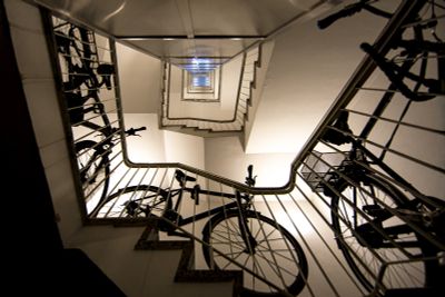 Bikes in the staircase