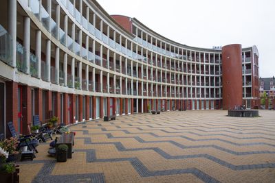Curved apartment complex