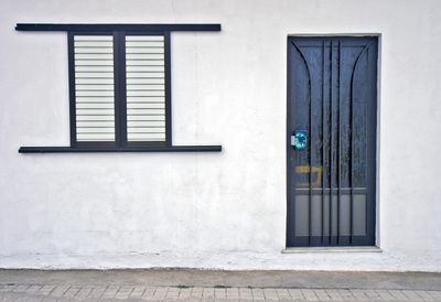 Closed door and window