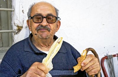 Man enjoying a kouloraki