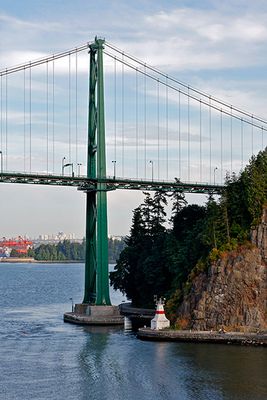 Lions Gate Bridge at the tip of Stanley Park