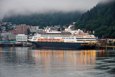 Holland America Line ship Statendam docked in Juneau