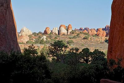 View from the rocks around Sand Dune Arch
