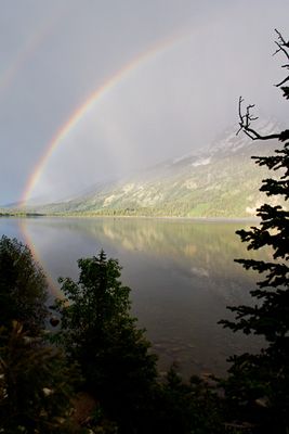 Rainbow over Jenny Lake