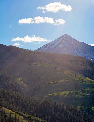 Lone Mountain, overlooking Big Sky Mountain Village