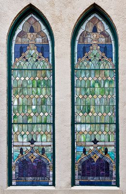 Stained-glass windows of Lake Street Church of Evanston