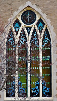 Stained-glass windows of Immanuel Lutheran Church