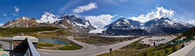 Panorama from the Columbia Icefield Centre