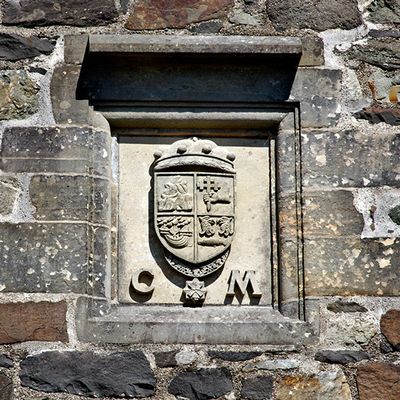 Clan Maclean coat of arms on the wall of Duart Castle