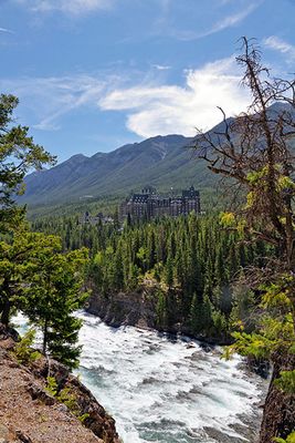 Banff Springs Hotel, overlooking the Bow River