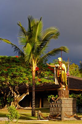 Statue of King Kamehameha the Great, in the town of Kapa'au