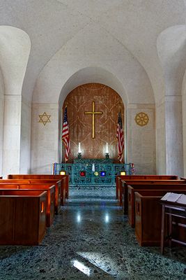 In the chapel at the National Memorial Cemetery of the Pacific