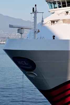 In profile, aboard an NCL Cruise Ship