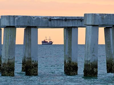 Fort Myers Beach Pier, or what is left of it after Hurricane Ian