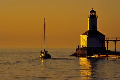 East Pierhead Lighthouse, at the golden hour