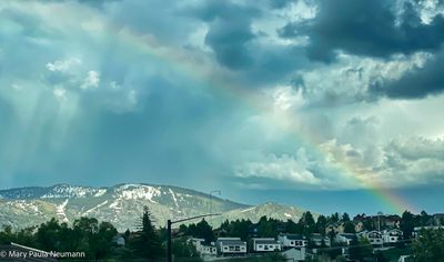 Rainbow over the mountain