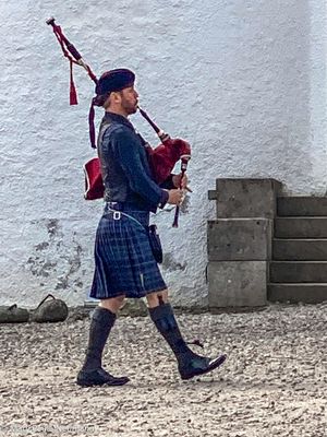 Bagpiper at Blair Castle