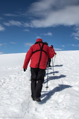 Hiking on continental Antarctica