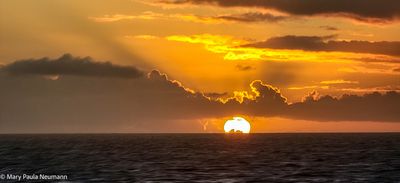 Sunset from ship