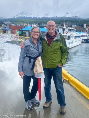 On the pier in Ushuaia prior to setting off to sea 