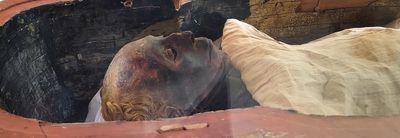 well preserved mummy at Egytian Museum of Antiquities