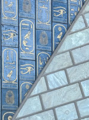 GEM exterior with hieroglyphics and alabaster