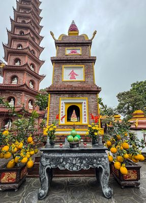 Tran Quoc Pagoda on West Lake Hanoi