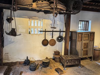 Kitchen in country home at Ethnology Museum Hanoi