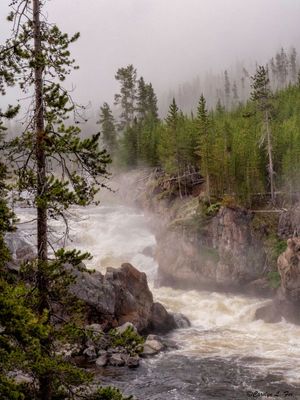 Firehole Canyon in Yellowstone