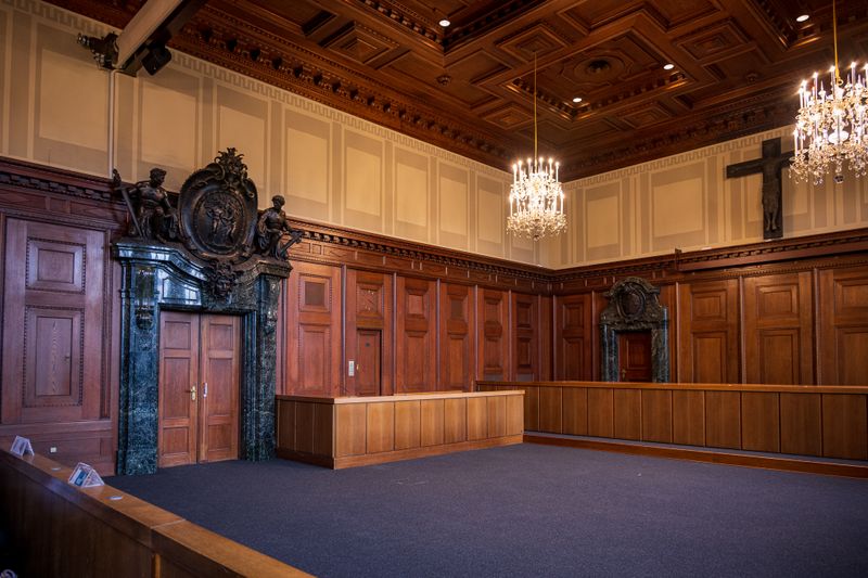Courtroom for the trials.