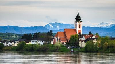 Gottsdorf, Austria, with the Alps rising in the background.