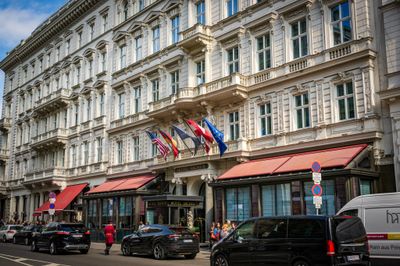 Hotel Sacher, Vienna.  Think Sacher Torte.