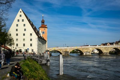 The Old Stone Bridge in Regensburg.