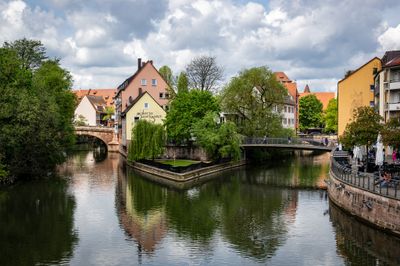 The Pegnitz River through old town Nuremberg.