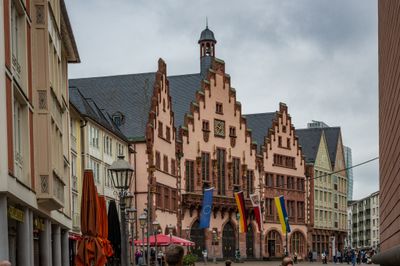 The Rathaus on the main market square in Frankfurt.