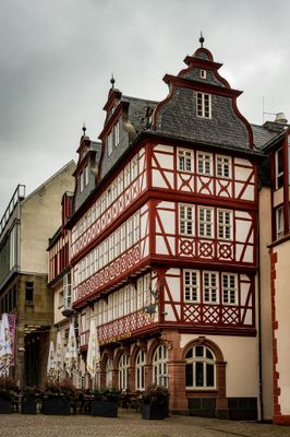 Half-timbered buildings on the market square.