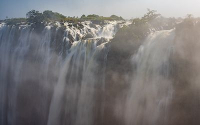More falls through the spray.