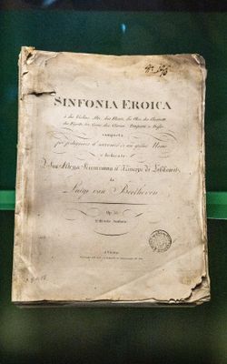 An original of Beethoven's Eroica Symphony in the Lobkowicz palace museum, Prague