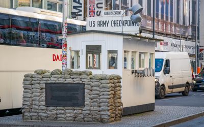 The US Checkpoint Charlie in Berlin