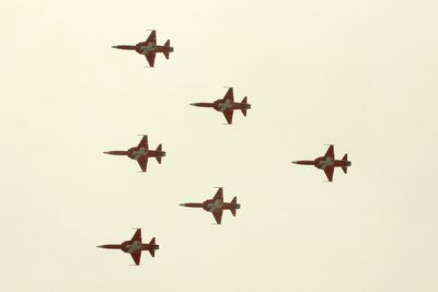 Patrouille Suisse six F-5 Tiger E formation