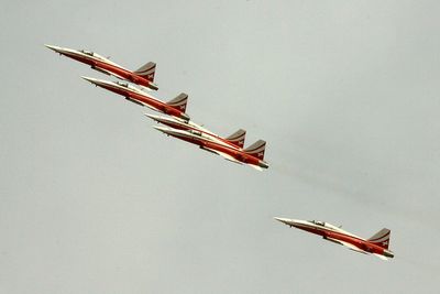 Patrouille Suisse six F-5 Tiger E formation