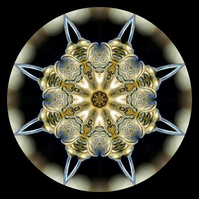 Kaleidoscopic creation done with a picture of a public fountain in Zurich