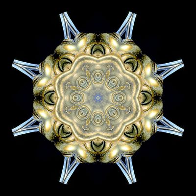 Kaleidoscopic creation done with a picture of a public fountain in Zurich