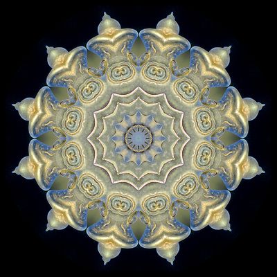 Kaleidoscopic creation done with a picture of a public fountain in Zurich