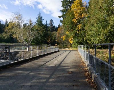 <br>Racine Erland<br>Field Trip November 6, 2022<br>Big Qualicum Fish Hatchery<br>Bridge Below the Hatchery Installations